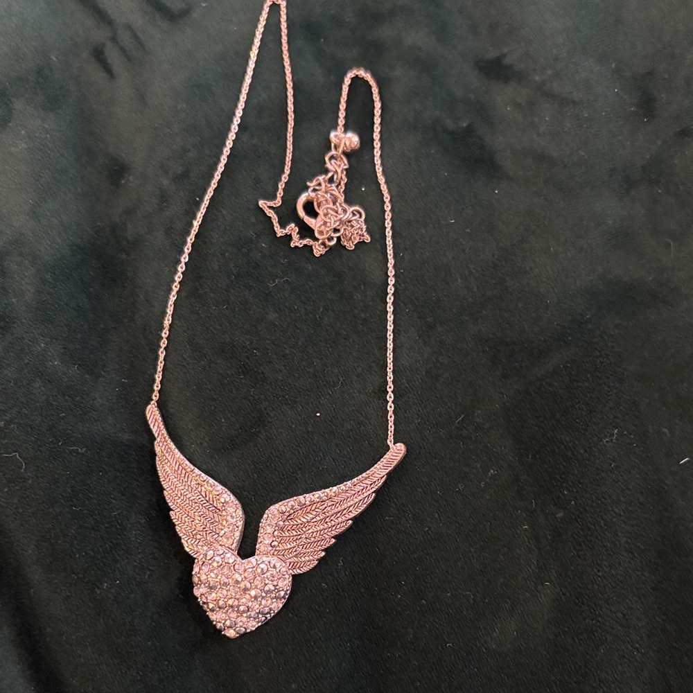 Y2k Elegant Winged Heart Necklace